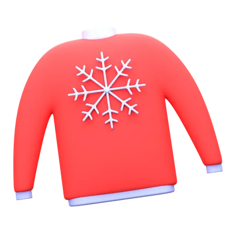 Snowflake Sweater 3 D Illustration Christmas 3 D Icon Pack 3D Icon