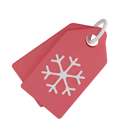 Snowflake Tag  3D Icon