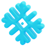 3d snowflake weather illustration