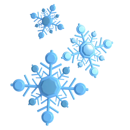 Snowflakes 3 D Illustration Good For Christmas Design 3D Icon
