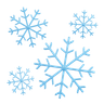 3d snowflakes illustration