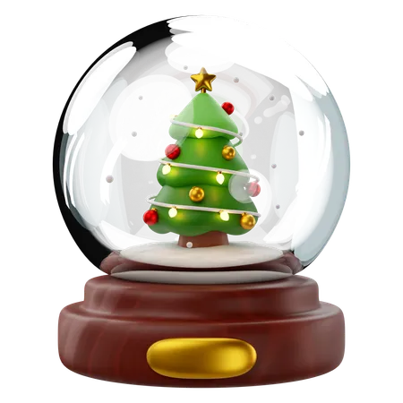 3 D Rendering Of Christmas Snowglobe Icon 3D Icon