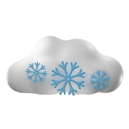 Snowing 3 D Illustration 3D Icon