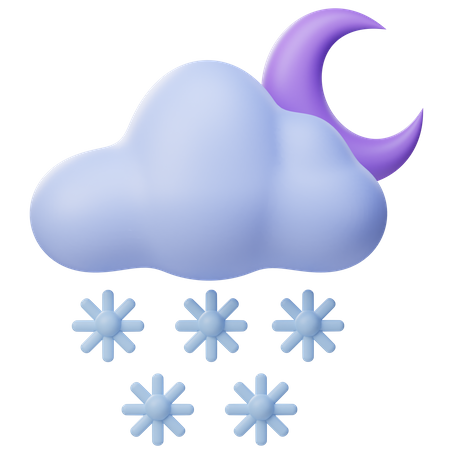 Snowing At Night  3D Icon