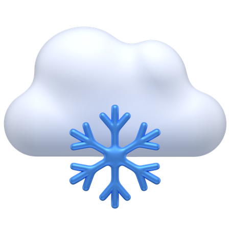 Snowing cloud  3D Icon