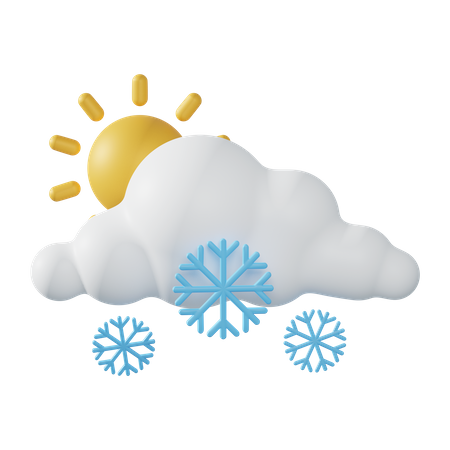 Snowing Sunny  3D Icon