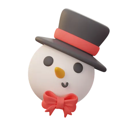 3 D Snowman Christmas Decoration Element 3D Icon