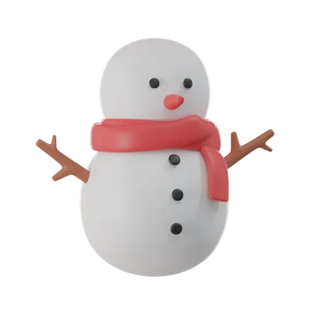 3 D Render Of Snowman 3D Icon
