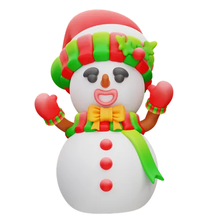 3 D Illustration Snowman 3D Icon