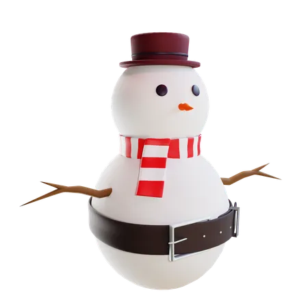 3 D Render Christmas Snowman 3D Icon