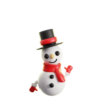 3 D Illustration Of Snowman 3D Icon