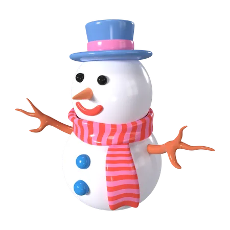 This Is Snowman 3 D Render Illustration Icon It Comes As A High Resolution PNG File Isolated On A Transparent Background The Available 3 D Model File Formats Include BLEND OBJ FBX And GLTF 3D Icon