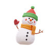 3d 3d snowman logo