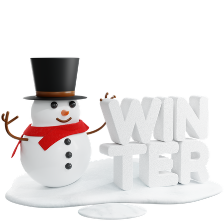 Snowman  3D Illustration