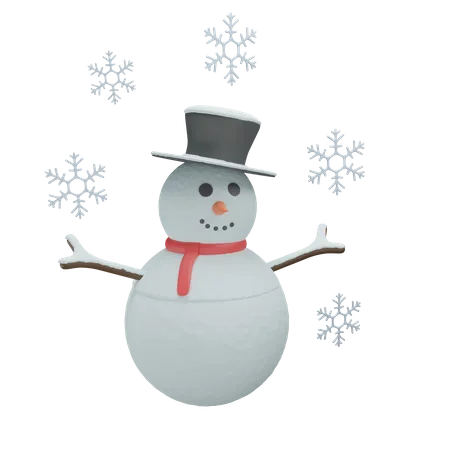 Snowman  3D Illustration