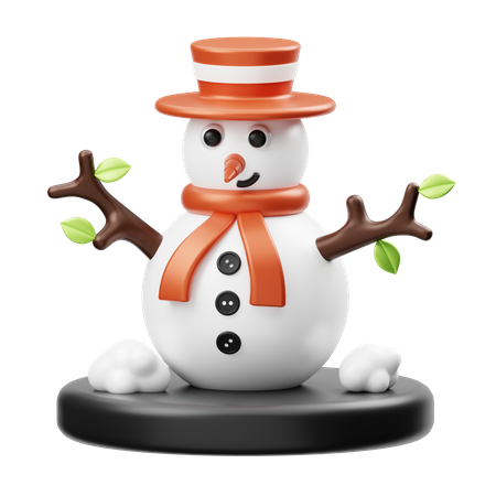 Snowman  3D Illustration