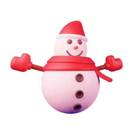 Snowman Illustration 3D Illustration