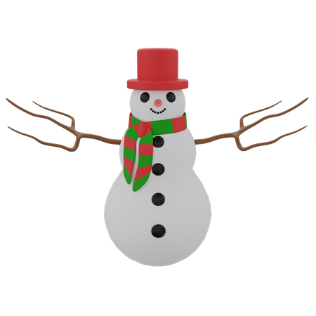 Snowman 3D Illustration
