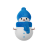 3d snow man illustration