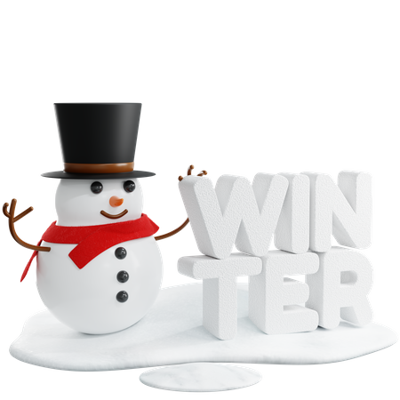 Snowman 3D Illustration