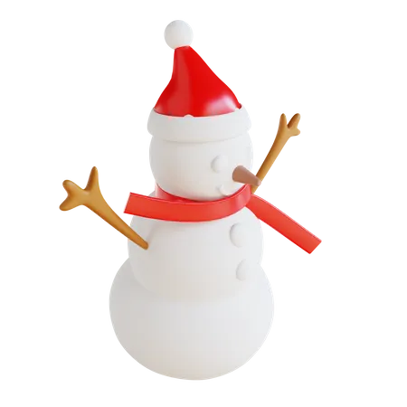 3 D Illustration Snowman 3D Icon