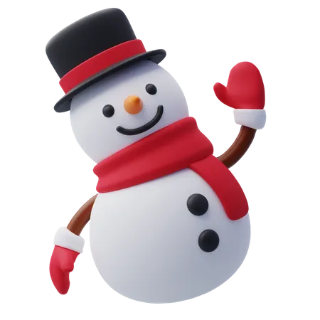 3 D Icon Of Snowman Christmas Ornament And Holiday Concept 3D Icon