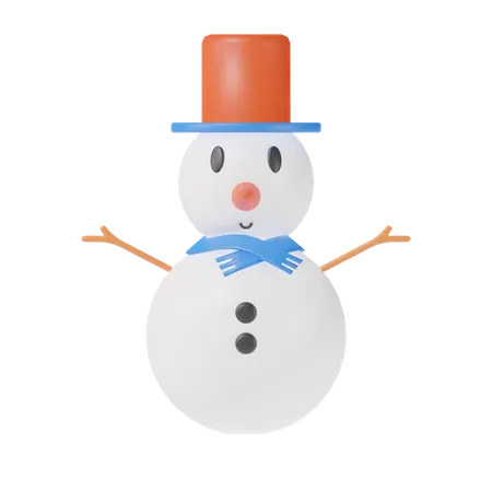 Snowman Winter 3 D Illustration 3D Icon