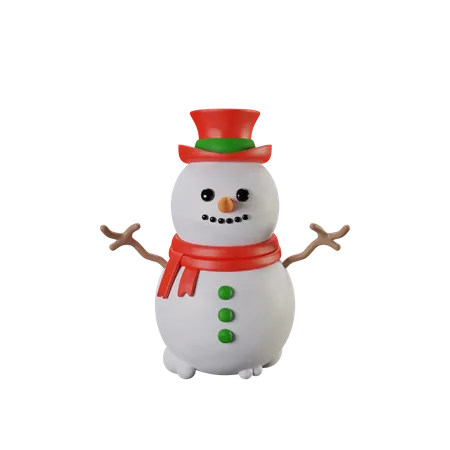 Snowman 3 D Christmas 3D Icon