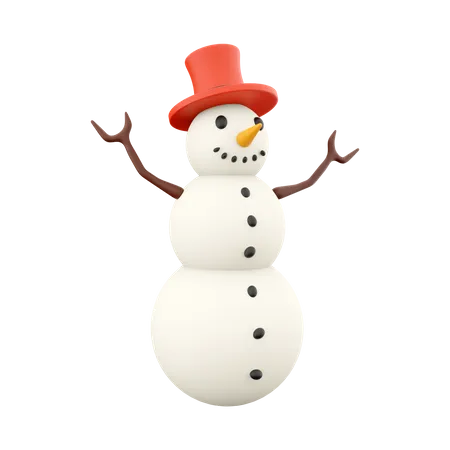 3 D Rendering Snowman 3 D Winter Season 3 D Rendering Snowman Icon 3D Icon