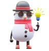 Snowman Character Get Idea