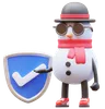 Snowman Character Verified Shield