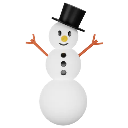 Snowman Christmas Decoration 3D Icon