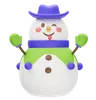 Snowman Cowboy Hat