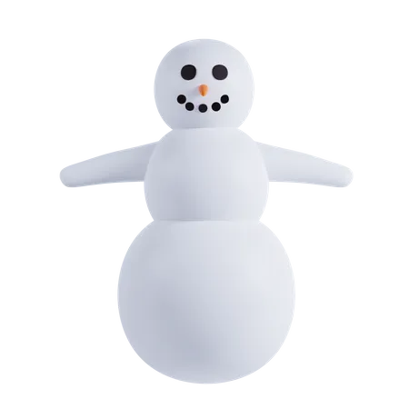 Snowman Cute Pose 3D Illustration