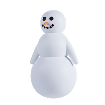 Snowman Cute Pose 3D Illustration