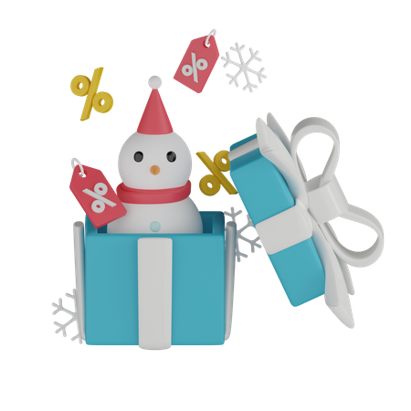 Snowman Gift 3D Icon