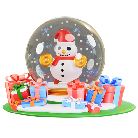 Snowman glass ball  3D Icon