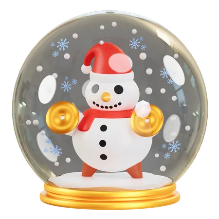 Snowman glass ball  3D Icon
