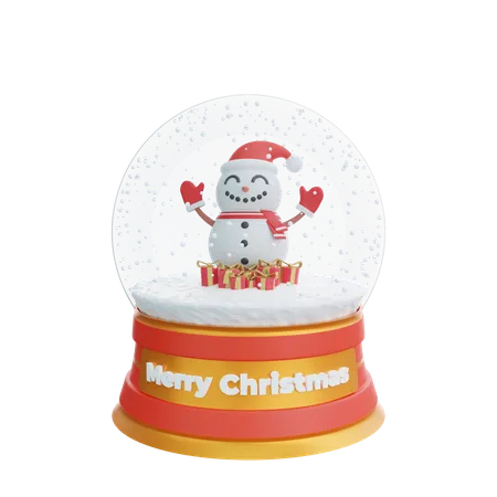 Snowman Globe  3D Icon