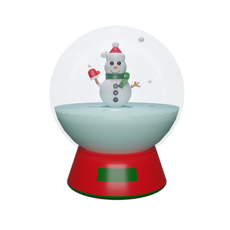 Snowman Globe  3D Icon