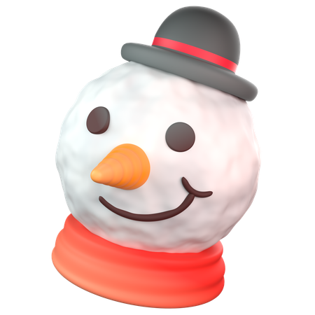 Snowman Head  3D Icon