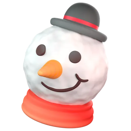 Snowman Head  3D Icon