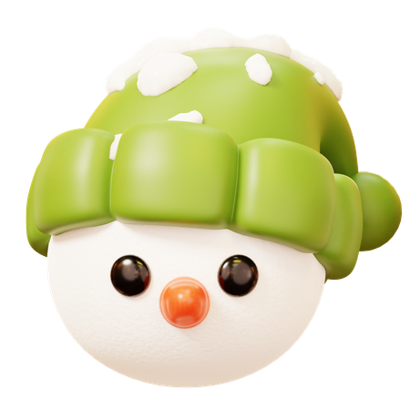 Snowman Head  3D Icon