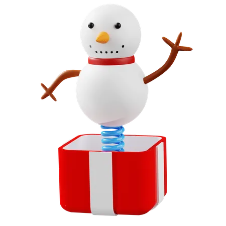 Snowman Surprise Box  3D Icon