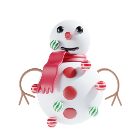 Snowman With Ball  3D Icon