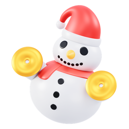 Snowman with hat  3D Icon
