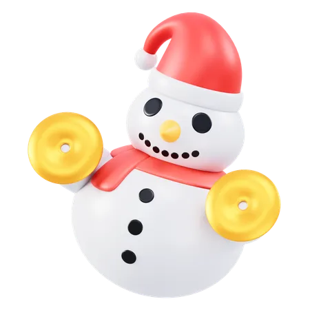 Snowman with hat  3D Icon