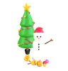 Snowmen And Christmas Tree