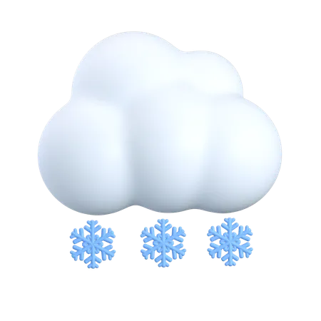 Snowy Icon Illustration In 3 D Design 3D Icon