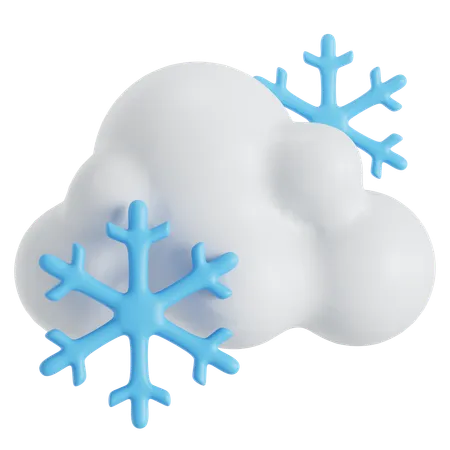 Snowy And Cloudy 3D Icon